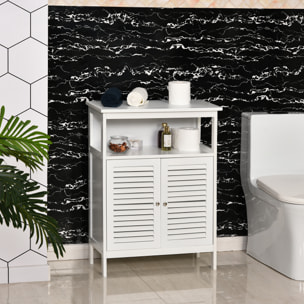 Armario de Baño con Estantes de Madera 60x30x81,6 cm Blanco