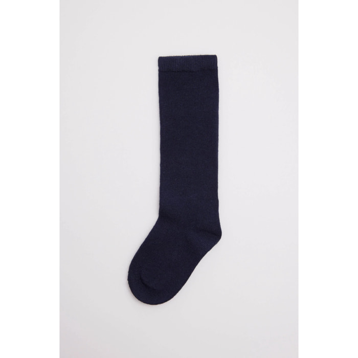 Calzini lunghi basico blu navy per neonato
