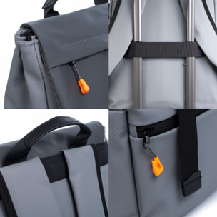Zaino multiscomparto, porta laptop 15,6". Strato impermeabile. Adattabile a Trolley. Presa USB esterna nascosta. Idrorepellente.