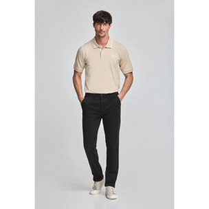 Pantaloni chino slim Moore neri