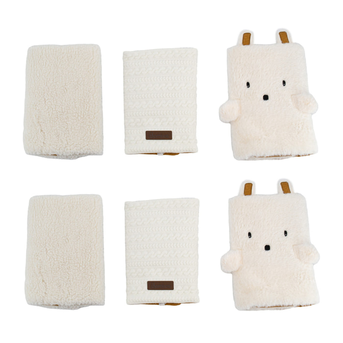 Tour de lit modulable bébé rembourré - Crème