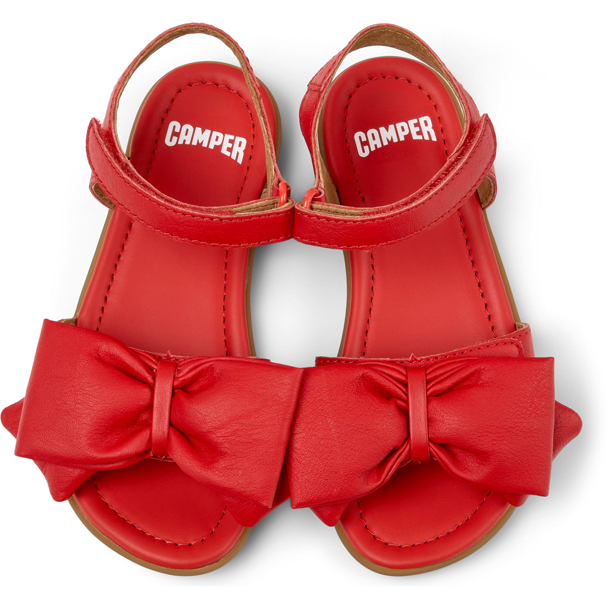 Sandalias - CAMPER Right - Rojo - Cuero liso