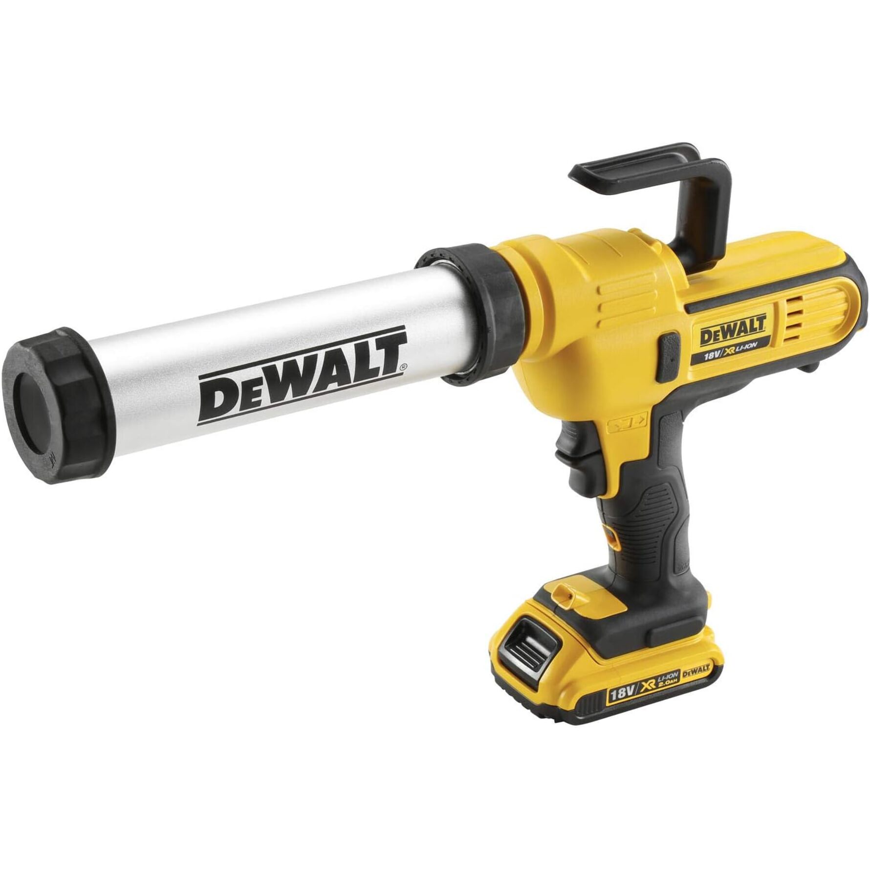 Pistolet à mastic XR 18V - Cartouche 300/400 ml - DEWALT - avec 1 batterie 18v 2.0 Ah - DCE571D1-QW