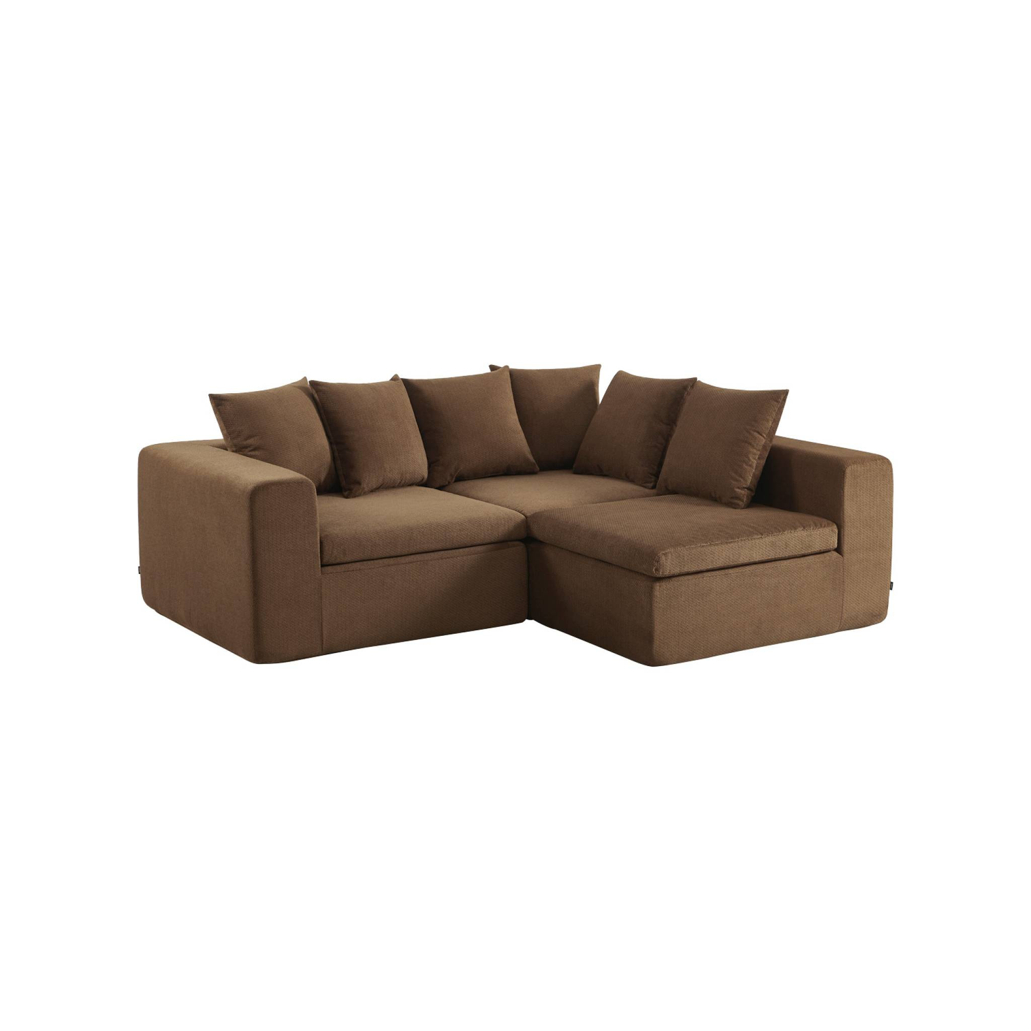 Canapé compressé modulable tissu chenille 4 places MOVI
