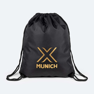 MUNICH GYM SACK Mochila de Cuerdas Deportiva con Cierre de Ajuste Negra y Dorada