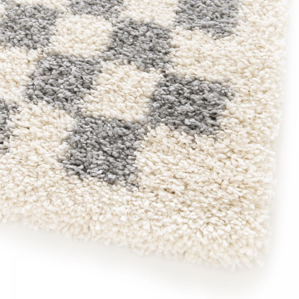 Tapis shaggy tissé motif géométrique LADE