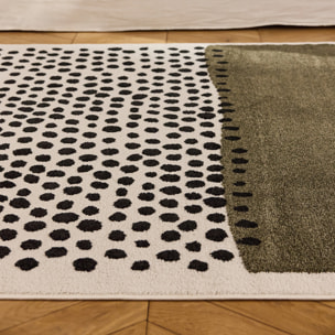 PANTONE - Tapis vert à motif à pois TERRA DEL SOL