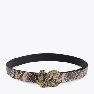 Cintura reversibile con fibbia LC leopardo