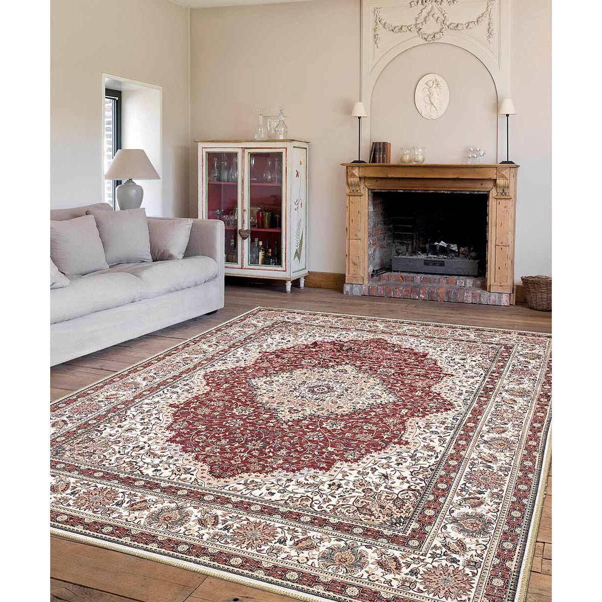 Tappeto nain rosso classico salotto sala ingresso