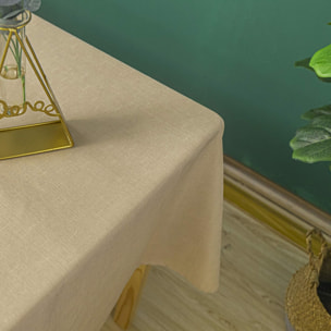 Nappe anti tâches et infroissable  -  - Effet chiné - Beige