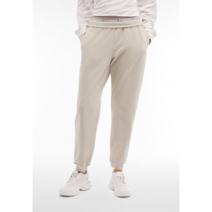 Pantaloni joggers in jersey con elastico logato scopribile