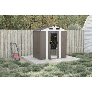 Abri de jardin métal "Dallas II" - 2,17 m² - Taupe