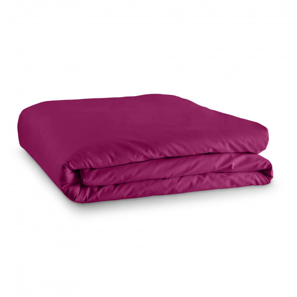 Housse de couette unie rose fushia 100% Coton / 57 Fils/cm²