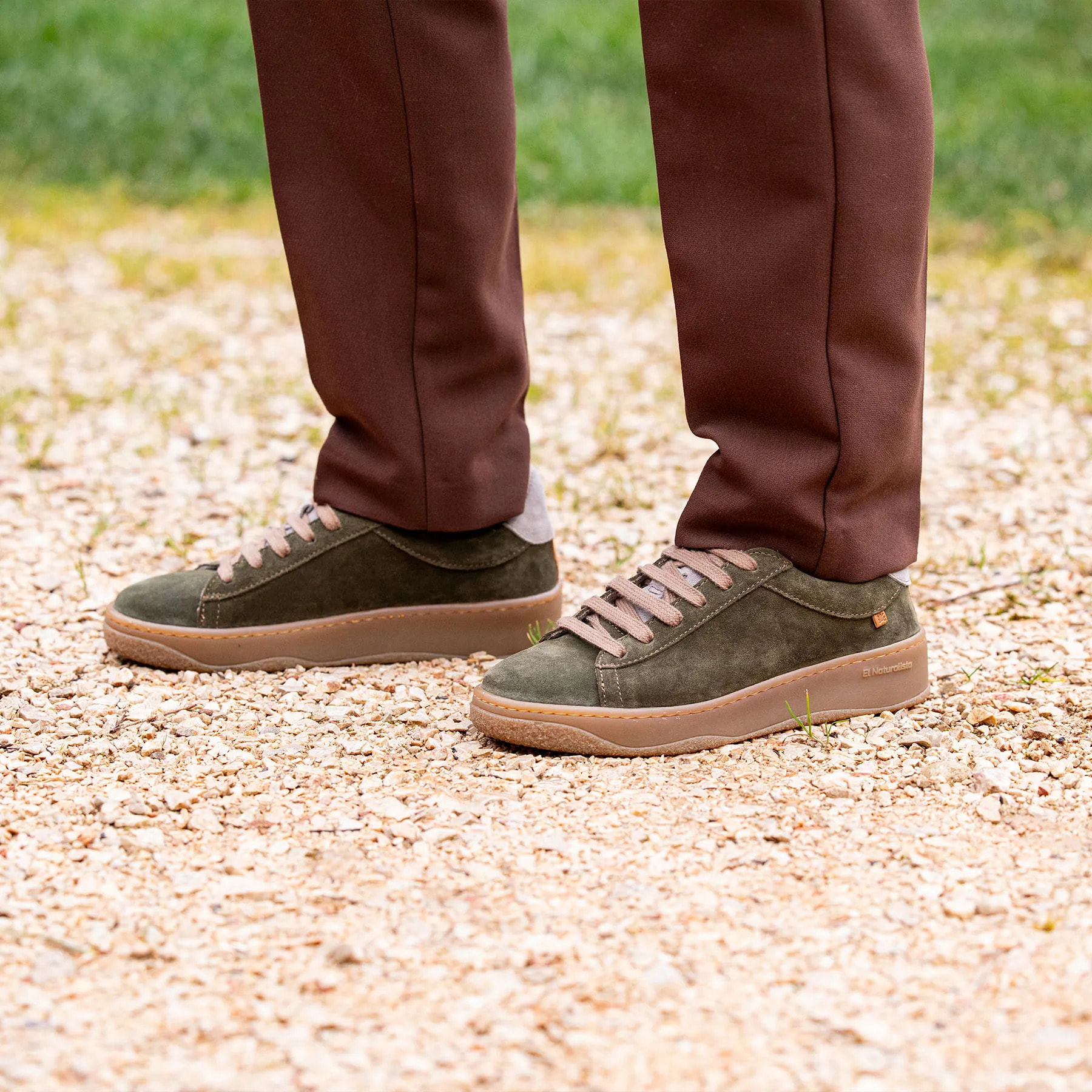 Zapatos N5848 SILK SUEDE TAUPE/ GEO color Taupe