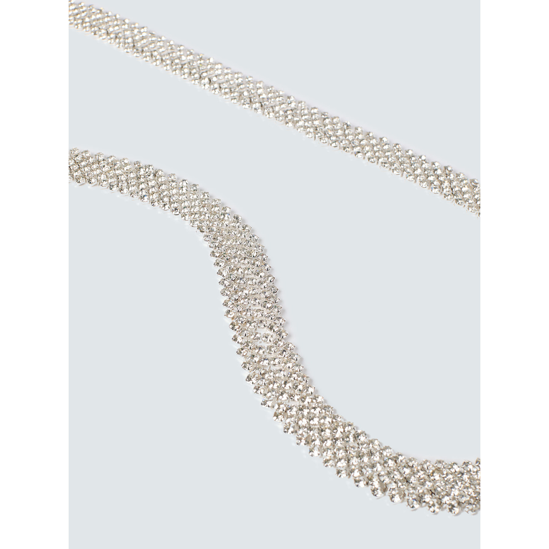 Fiorella Rubino - Cintura a catena con applicazioni crystal - Argento