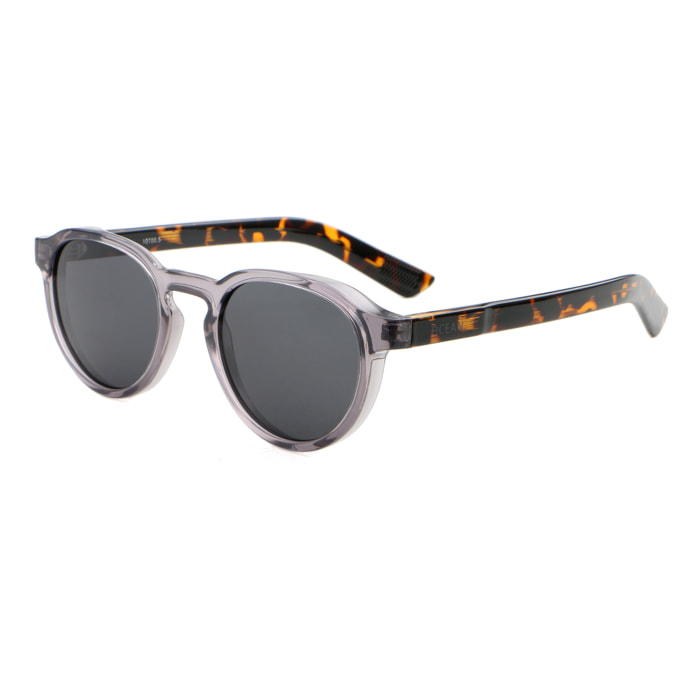 Gafas de sol OCEAN LA ROCHELLE - Azul oscuro / Gris transparente con patillas en carey y lente ahumada