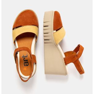 Sandalia de cuña 2083 NOBUCK DARK ORANGE-HONEY/ CATANIA color Dark orange-honey