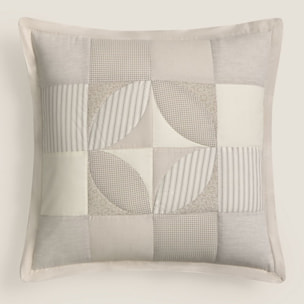 Funda de cuadrante algodón patchwork Gropatcol color gris piedra 100% Algodón