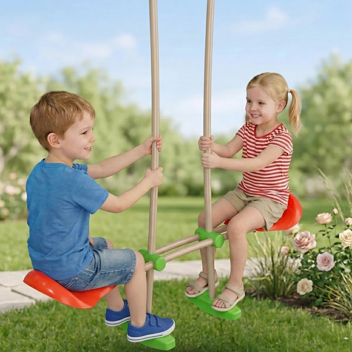 Face à face pour portiques de 2,20 m poutre métal Ø 50 mm