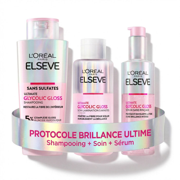 L'Oréal Paris Elseve Ultimate Glycolic Gloss La Routine Protectrice des Cheveux Ternes
