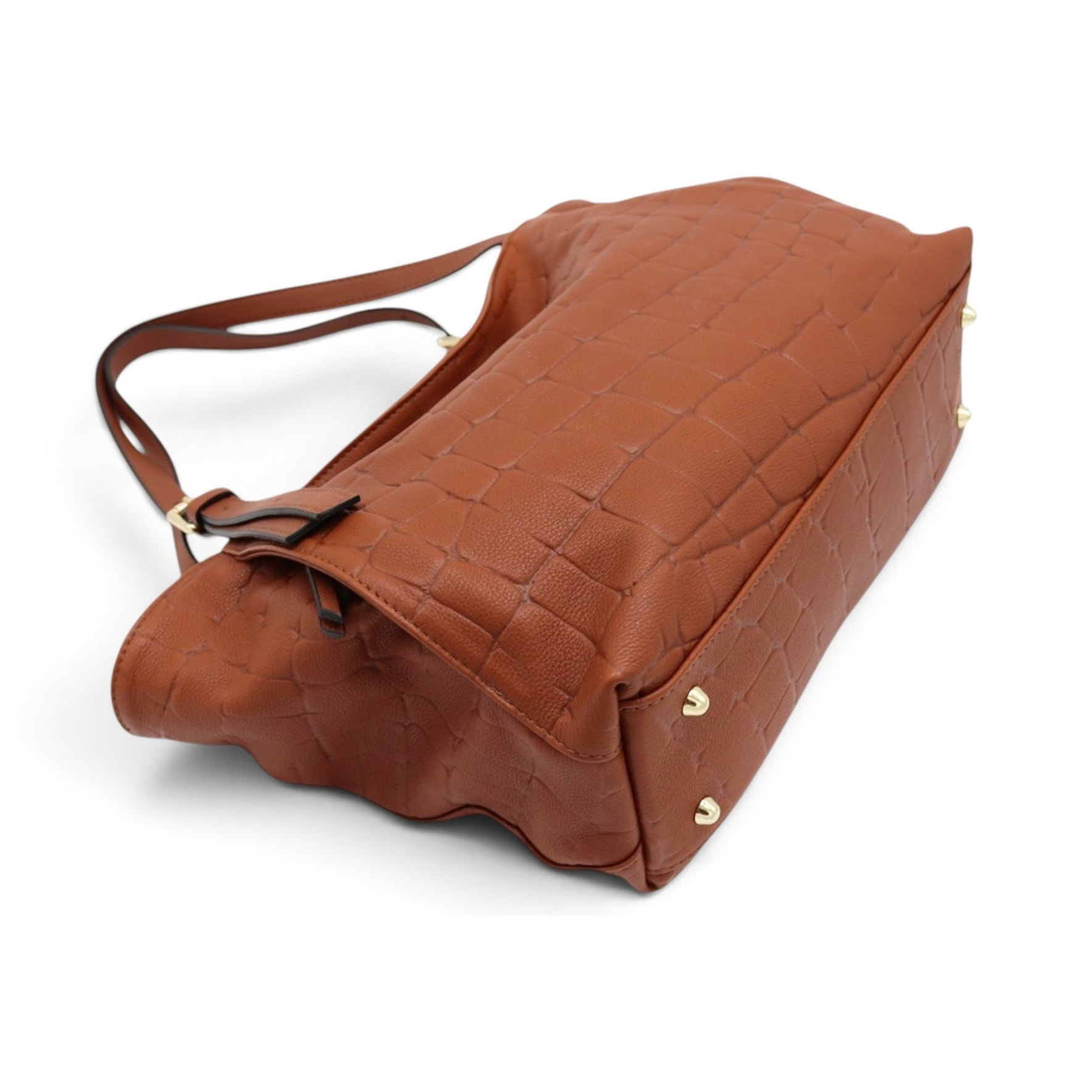 Borsa a Spalla Cheval Firenze Sarin Croc Cuoio