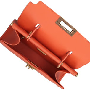 Borsa a mano da donna Made in Italy - Modello Embera Plus - 100% pelle - 28.0 x 17.0 x 9.0 cm