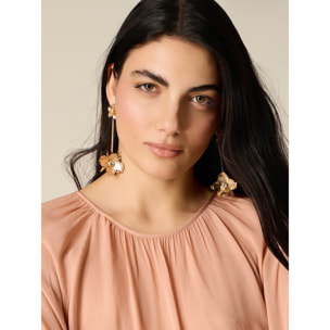 Oltre - Blusa de viscosa crepé - Rosa