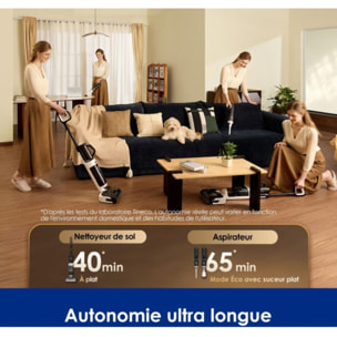 Aspirateur laveur TINECO Floor One Switch i5 Stretch Noir