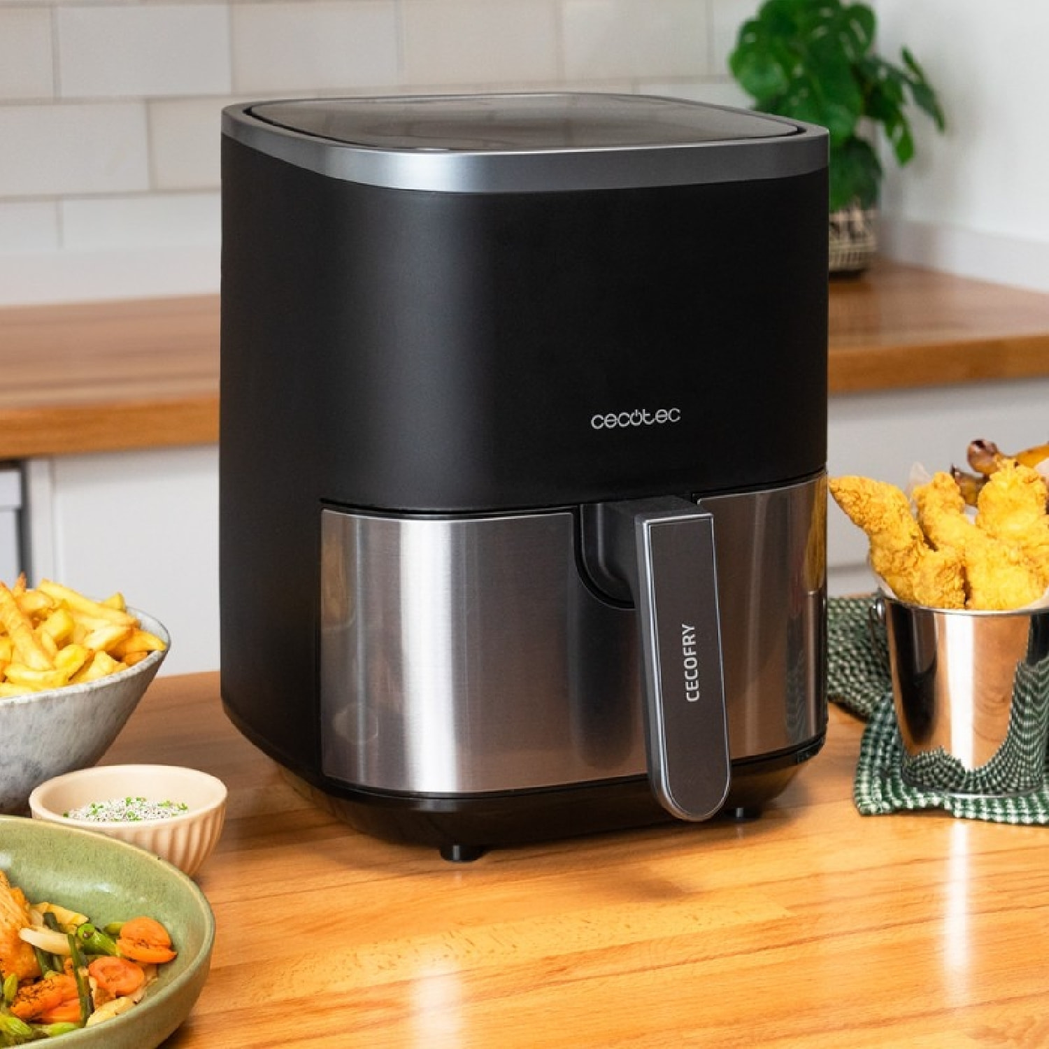 Freidora de Aire sin Aceite de 4 L Cecofry Fantastik Inox 4000 Air Fryer 1400 W,