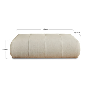 Onyx - pouf modulable - en tissu - Beige