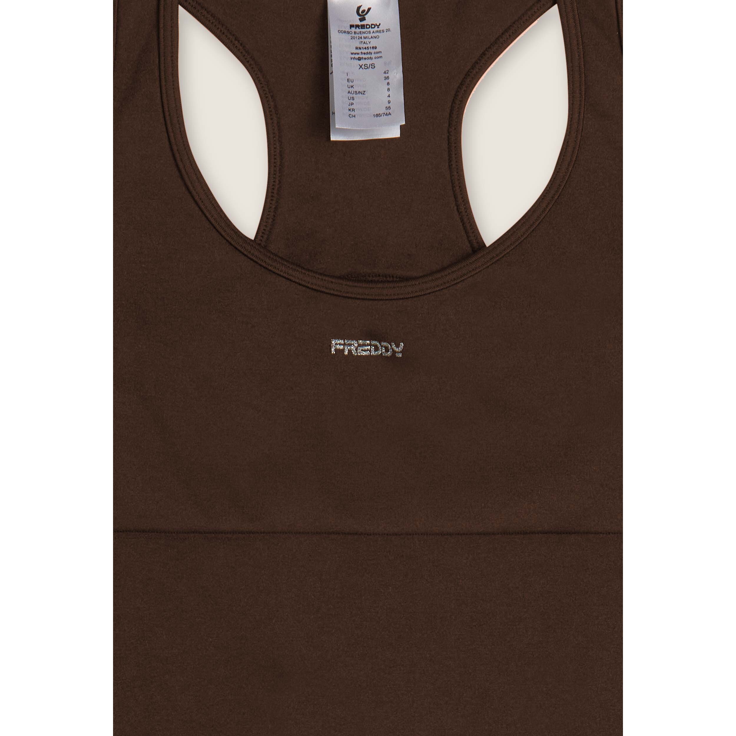 Tuta jumpsuit seamless con schiena scoperta e cuciture shaping