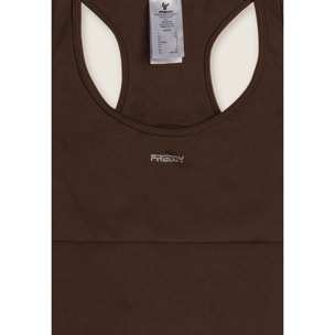 Tuta jumpsuit seamless con schiena scoperta e cuciture shaping