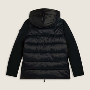 Piumino donna lunghezza media con inserti lucidi e opachi