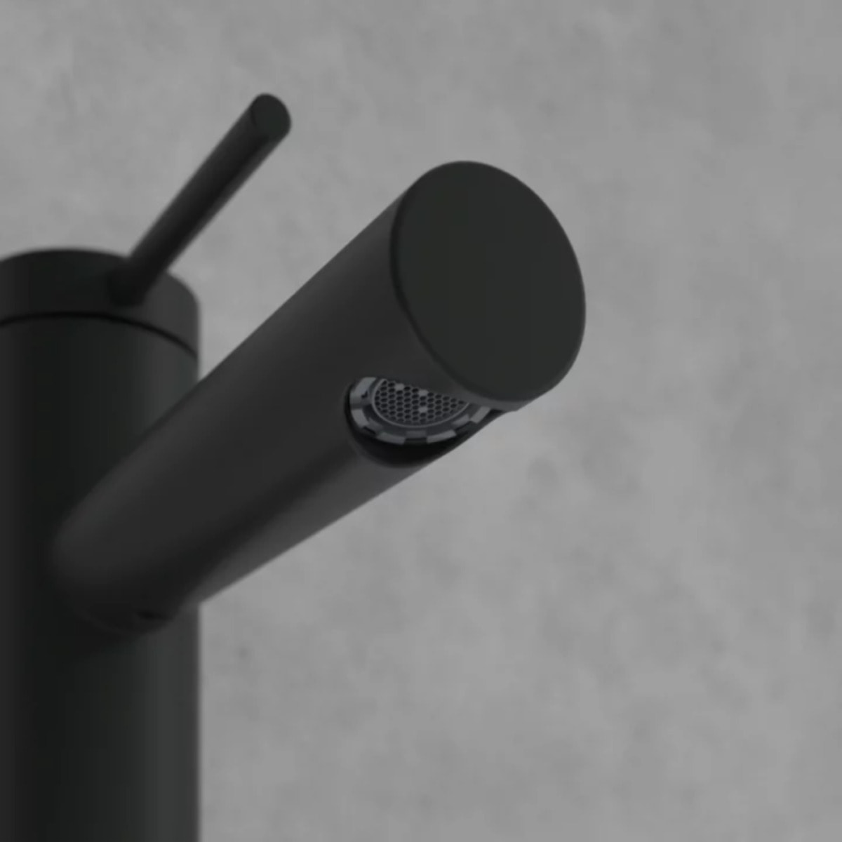 Mitigeur lavabo Loop & Friends avec tirette Noir mat