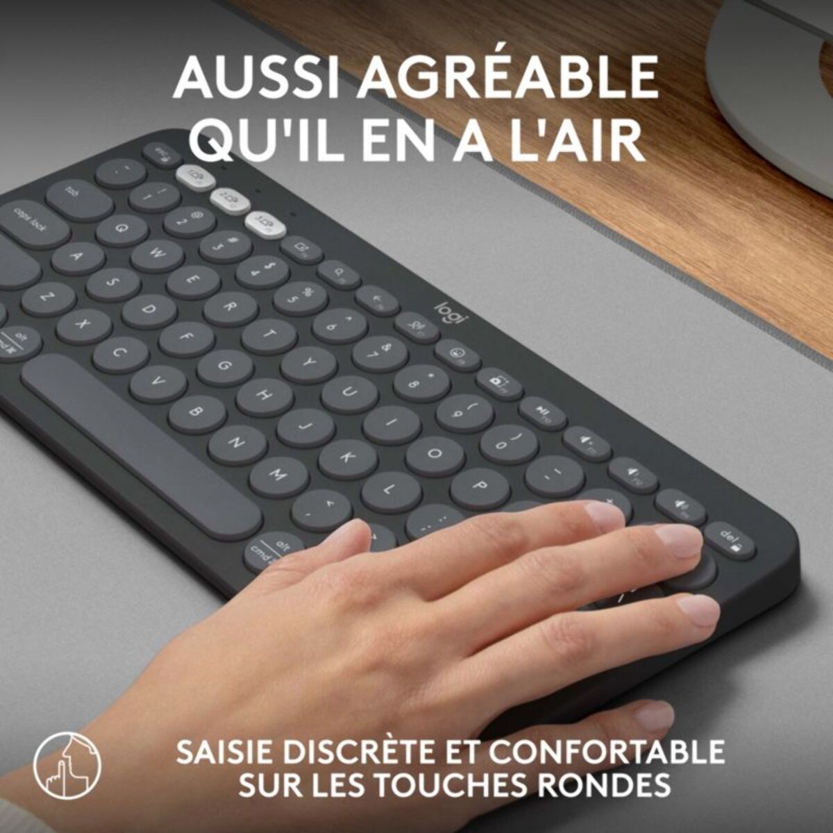 Clavier sans fil LOGITECH Pebble 2 K380s Graphite