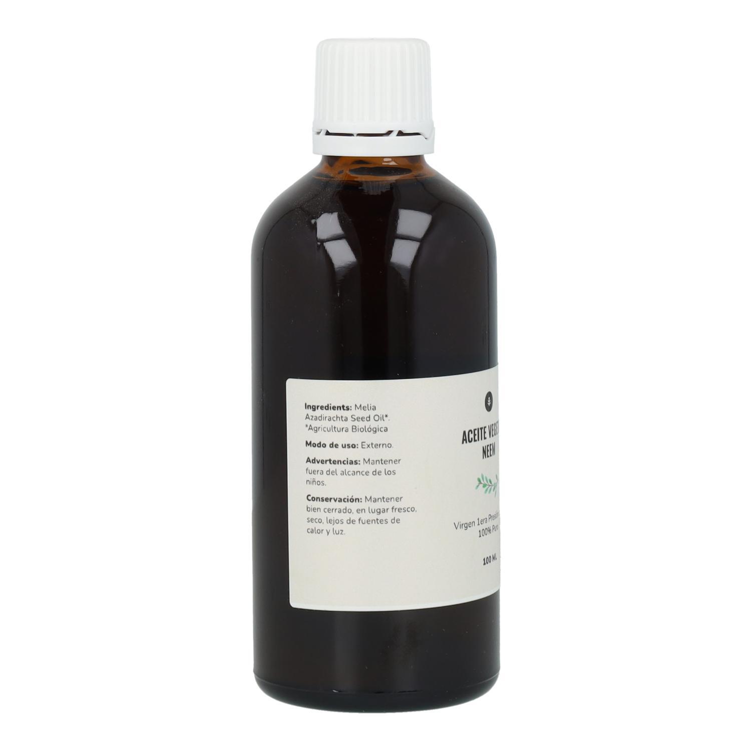 PLANETA HUERTO | Aceite de Neem Bio 100 ml - Antibacteriano y Repelente Natural, Cuidado de la Piel y Plantas, Prensado en Frío