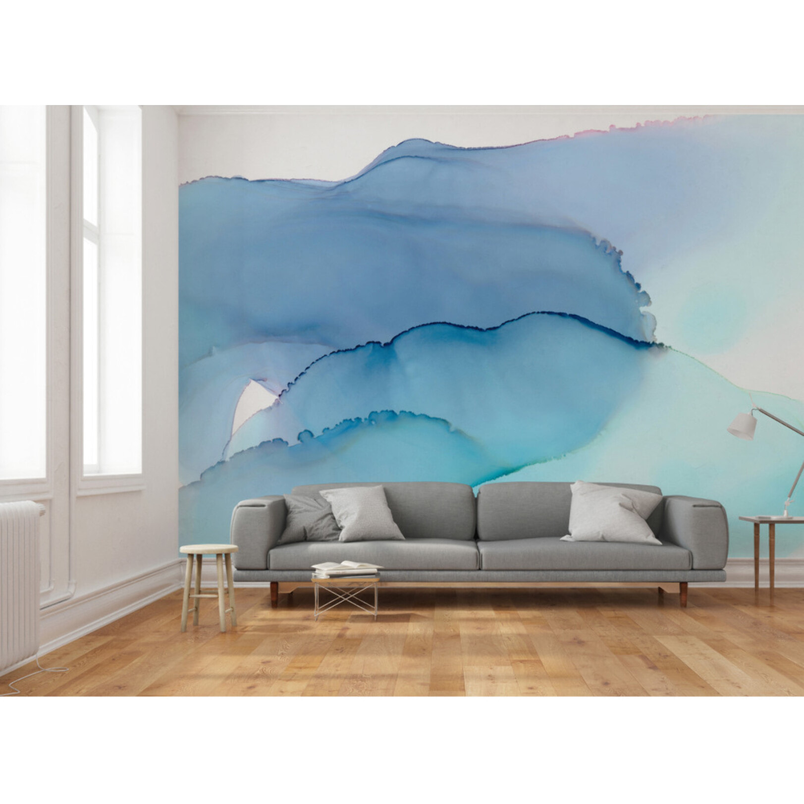 Papier peint panoramique Lazuli - Un décor mural de 8 lés (384x270cm), créé et fabriqué en France