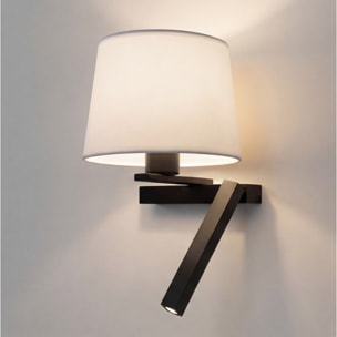 LEDS C4 Aplique Hall Slim Screen Left LED E27 17.4 Blanco cálido - 2700K ON-OFF Negro 150lm