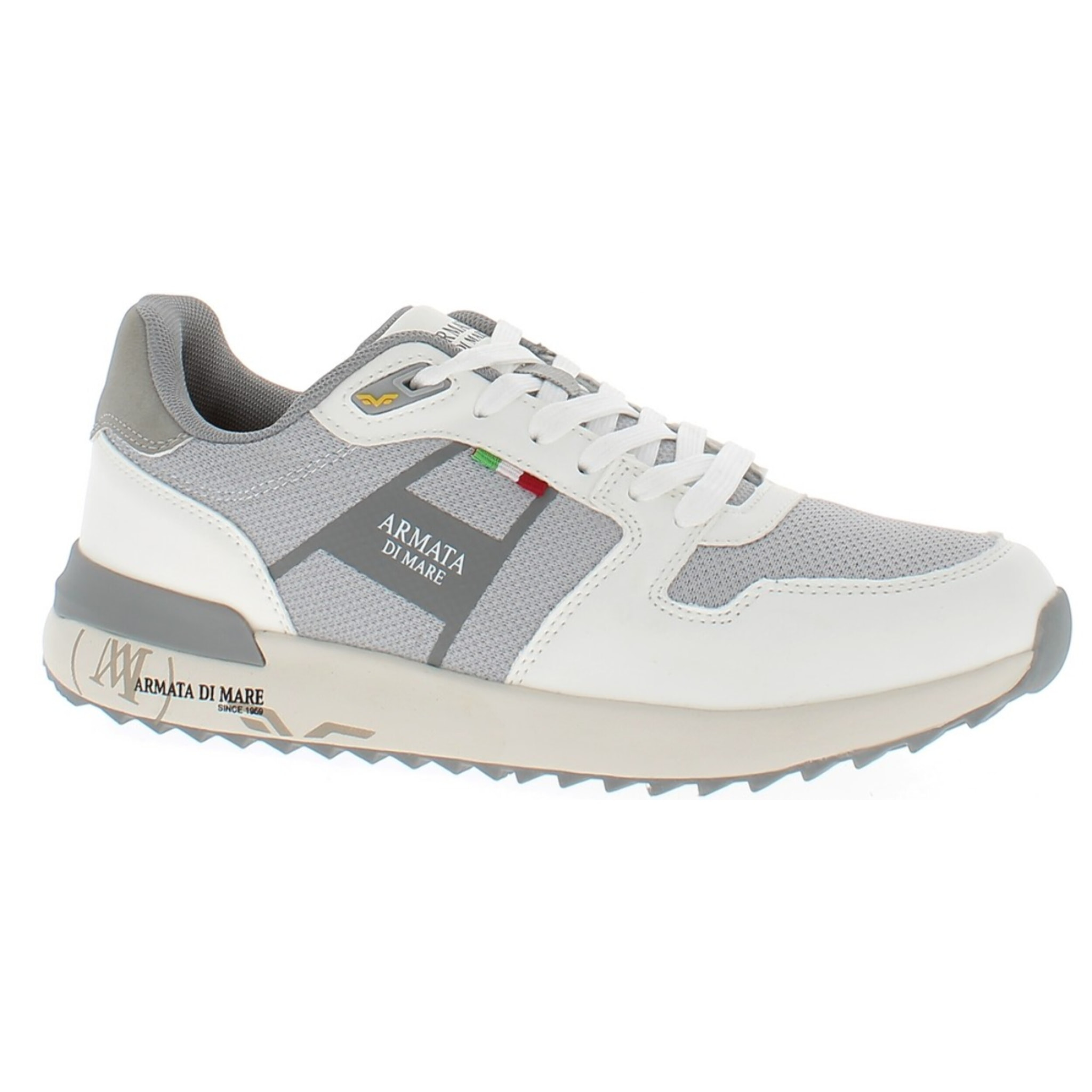 Armata di Mare Scarpe Uomo Sneakers Vintage Running con Soletta Rimovibile in Memory Foam AMU S25N717 Light Grey