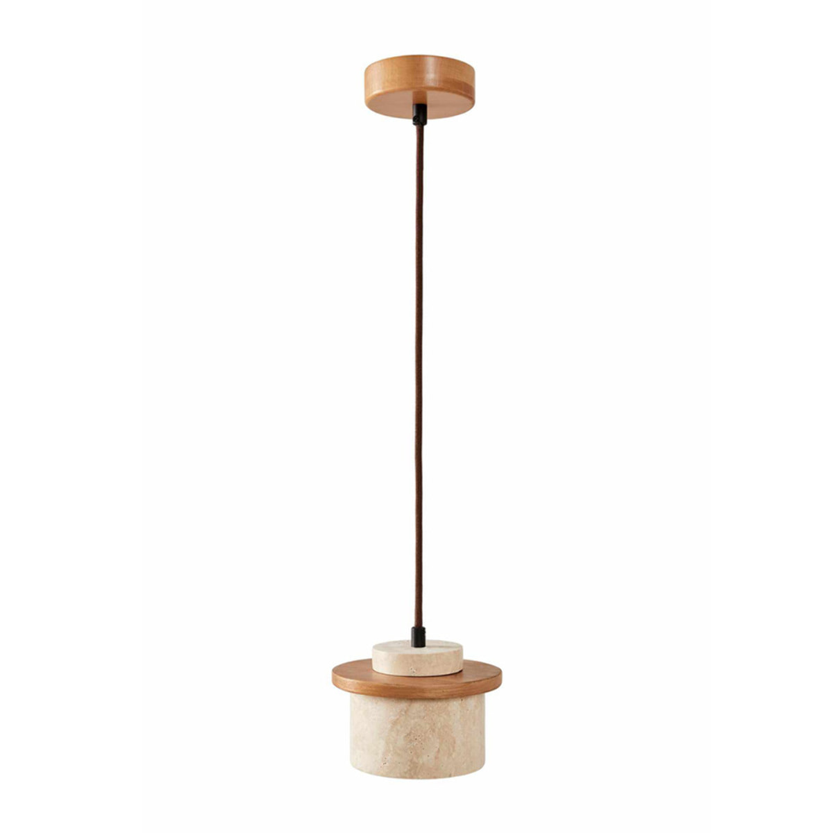 Suspension design en travertin et bois effet chêne TIVOLI