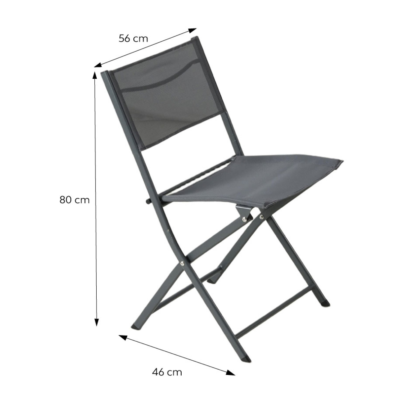 Ensemble table de jardin 200 cm en aluminium et 10 chaises pliantes NAIROBI