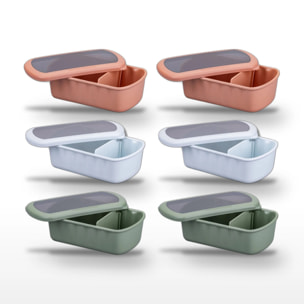Lot de 6 Lunchbox Fackelmann Storage à compartiment réglable sans BPA