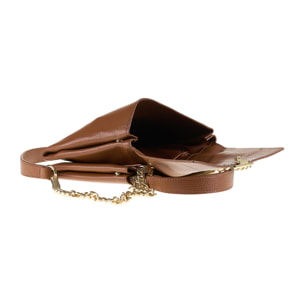 Borsa a spalla da donna Made in Italy - Modello Solara Lux - 100% pelle - 21.0 x 16.0 x 6.5 cm