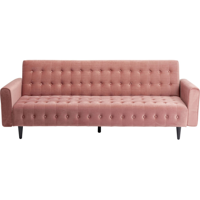 Canapé-lit Milchbar velours rose Kare Design