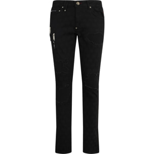 PHILIPP PLEIN Rockstar Fit Jeans Embroidery Monogram
