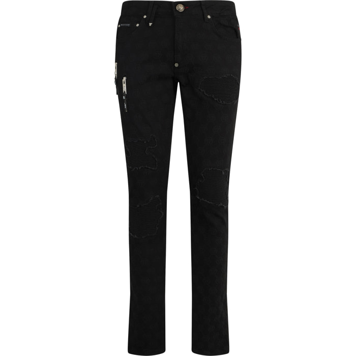 PHILIPP PLEIN Rockstar Fit Jeans Embroidery Monogram