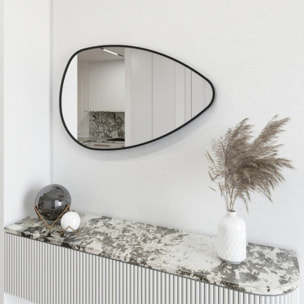 Miroir mural irrégulier l.80 x H.51 cm avec cadre aluminium noir Purity SAT (SATZPURAS5180CE)