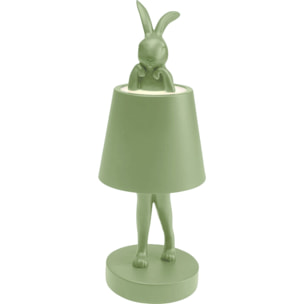 Lampe Animal lapin LED 29cm vert matcha Kare Design