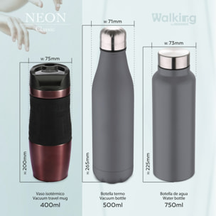 Botella agua 750ml gris Walking anywhere- Bergner