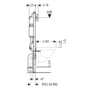 Pack Bati-support Geberit + WC sans bride Swiss Aqua Technologies + plaque (BREVISGEB3-SABO)